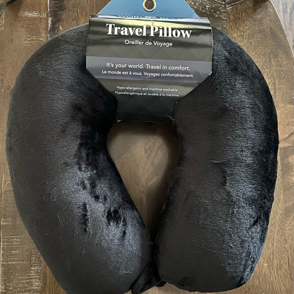 Black Travel Sleep Pillow